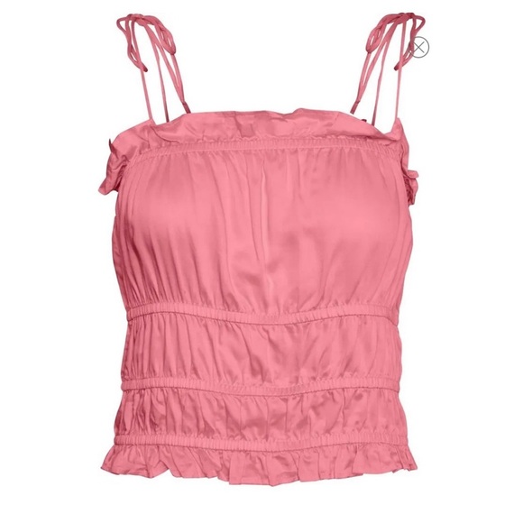 VERO MODA Pink Shoulder Tie Tank Top size small - Picture 11 of 11